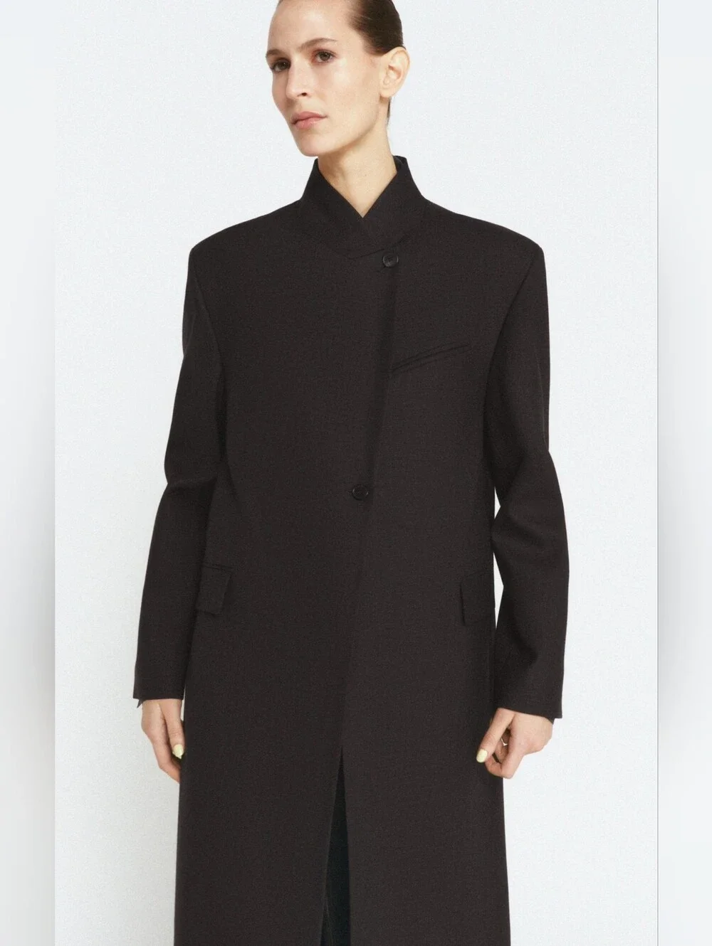 ZARA LIMITED EDITION WOOL BLEND FROCK COAT M